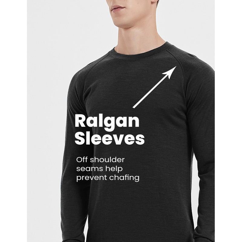 Iguana Mens 100% Merino Wool Base Layer Sets for Ski