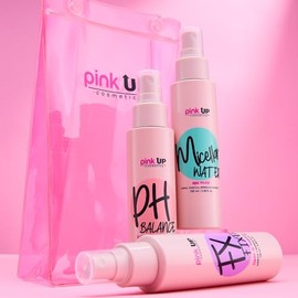 PINK UP | Skincare MiniKit | Limpia Y Equilibra La Piel | Ideal Para Viaje | Skin Care | Tonico Facial | Kit 3 Minis 100 Ml | Agua Micelar, Balanceado