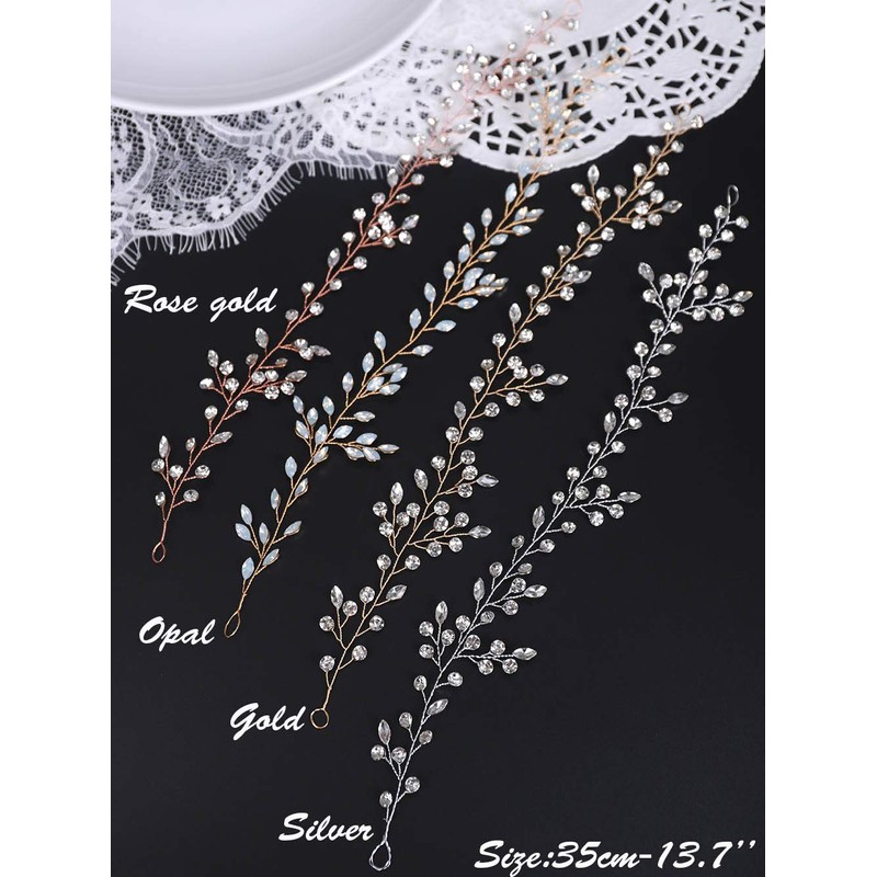 YERTTER - Diadema de cristal para boda, diseño de diamantes