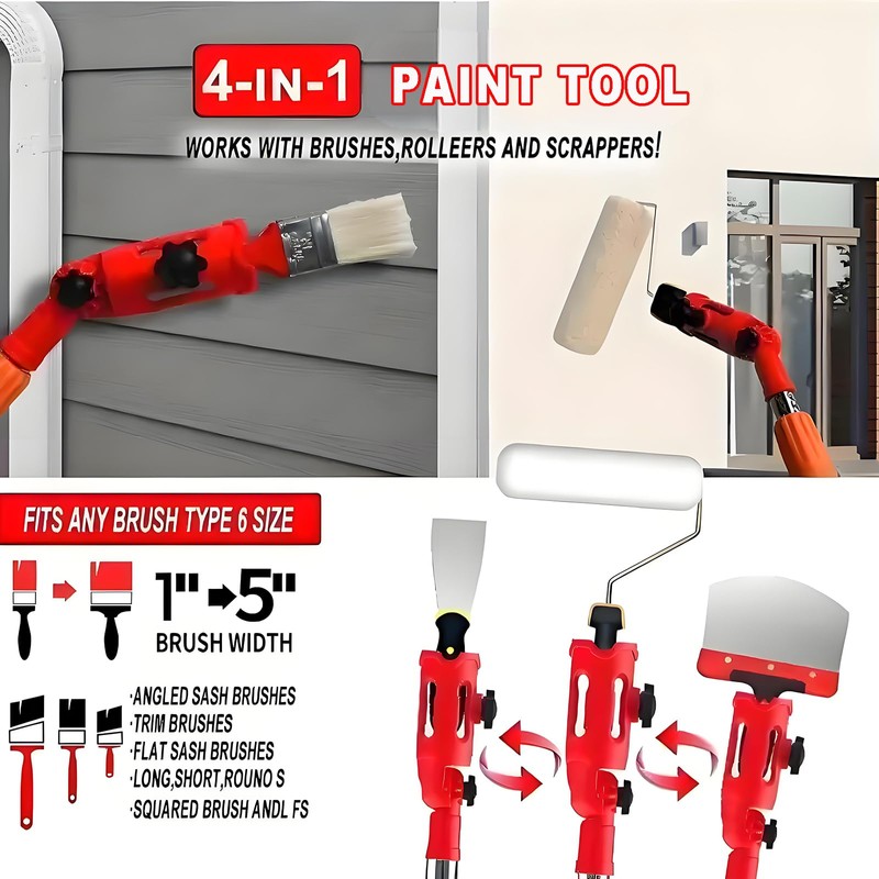 MAEZOE Multi-Angle Paint Brush Extender, Paint Edger Tool for High