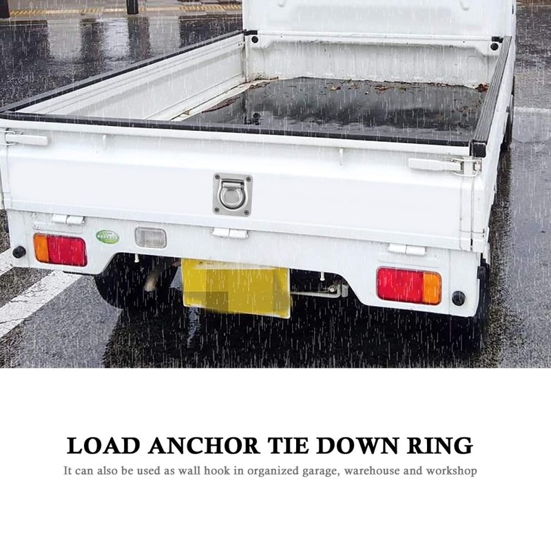 JECOMPRIS Easy Install Lashing d Ring Anchor Zinc Plated D-ring