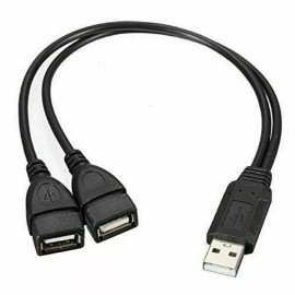 Unbranded USB 2.0 A Male To 2 Dual USB Female Jack Y Splitter Hub Power Cord Adapter Cable