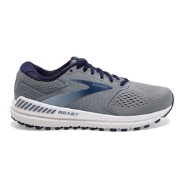 Brooks Men's Beast '20 Supportive Running Shoe - Blue/Grey/Peacoat - 8.5 Medium