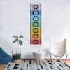 Yugarlibi Black Chakra Wall Hanging with Tassels, Meditation Yoga Tapestry,