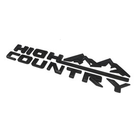 Generic 1PC 2019-2024 Tahoe Silverado High Country Tailgate Letter Logo Emblem 3D Badge Namaplate Replacement for High Country (Gloss Black)