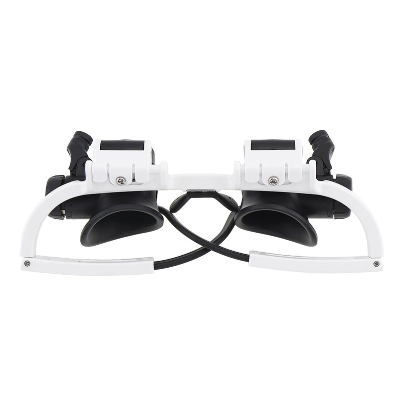 Smgda メガネルーペ LEDライト付き拡大鏡 8倍/15倍/23倍調節可 ハンズフリー 拡大鏡 宝石鑑定 機械加工 LR1130アルカリボタン電池付き