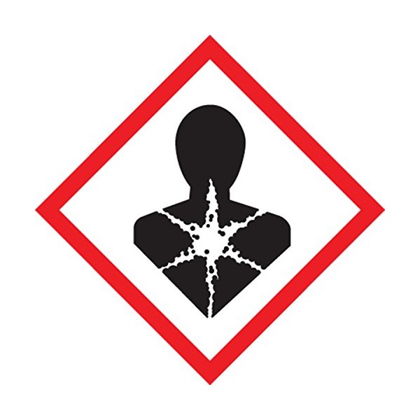 Accuform LZH629PS2 GHS Pictogram Label, "Health Hazard", Adhesive Coated Paper,