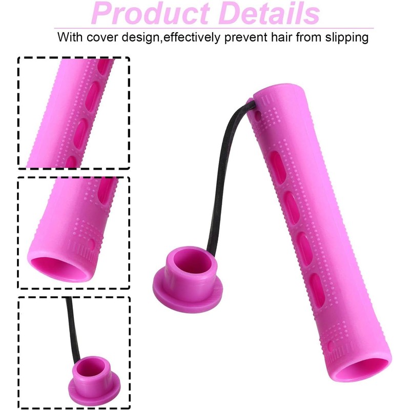 Hair Roller, Flexible Curling Rod, 60 Pieces 6 Different Sizes