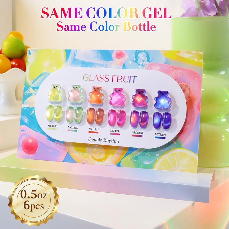 Double Rhythm 0.5 OZ Cat Eye Gel Polish with Magnet
