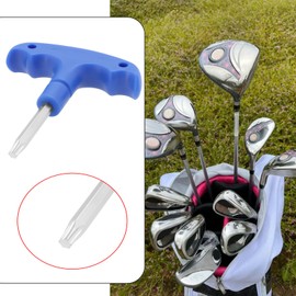 YINETTECH Golf Club Wrench Stainless Steel Plastic Tool Shaft Adapter Sleeve T25 Plum Blossom with Holes Fits Most Shaft Accessories Sleeves Blue