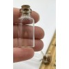 3 Pieces Mini Glass Bottle with Cork Top 1-3/4” Tall