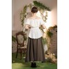 SCARLET DARKNESS Women's Renaissance Skirt with Ruffle Lace Hem High