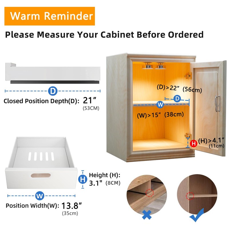 FENGBIAO Pull Out Cabinet Organizer, Slide out Drawers for Kitchen