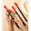 Mini 3-Piece Silicone Head Utensil Set,High Heat Resistant long handle