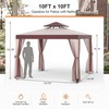 Patio Gazebo Tent Outdoor Canopy Shelter 10'x10' with Removable Netting,100