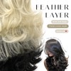 BlackSwern Feather Layered Wig Pre Plucked Cutting Style Blonde with