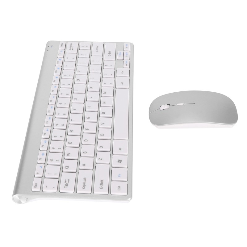 Smart Wireless Keyboard Mouse Kit Silent LED Indicator Waterproof Power