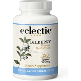 ECLECTIC INSTITUTE Raw Fresh Freeze-Dried Non-GMO Bilberry | 120 CT (450 mg)