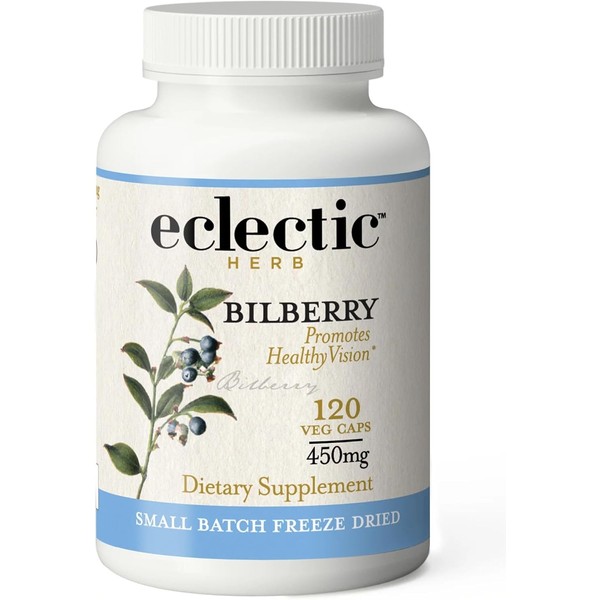 ECLECTIC INSTITUTE Raw Fresh Freeze-Dried Non-GMO Bilberry | 120 CT