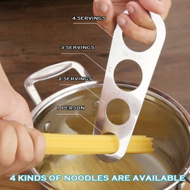 3 Pcs Golden Silver Rose Gold Stainless Steel Spaghetti Ruler, Pasta Measuring Tool, Pasta Portion Control Gadgets with 4 Serving Portion Cooking Tool for Noodle (3PCS Spaghetti Ruler)