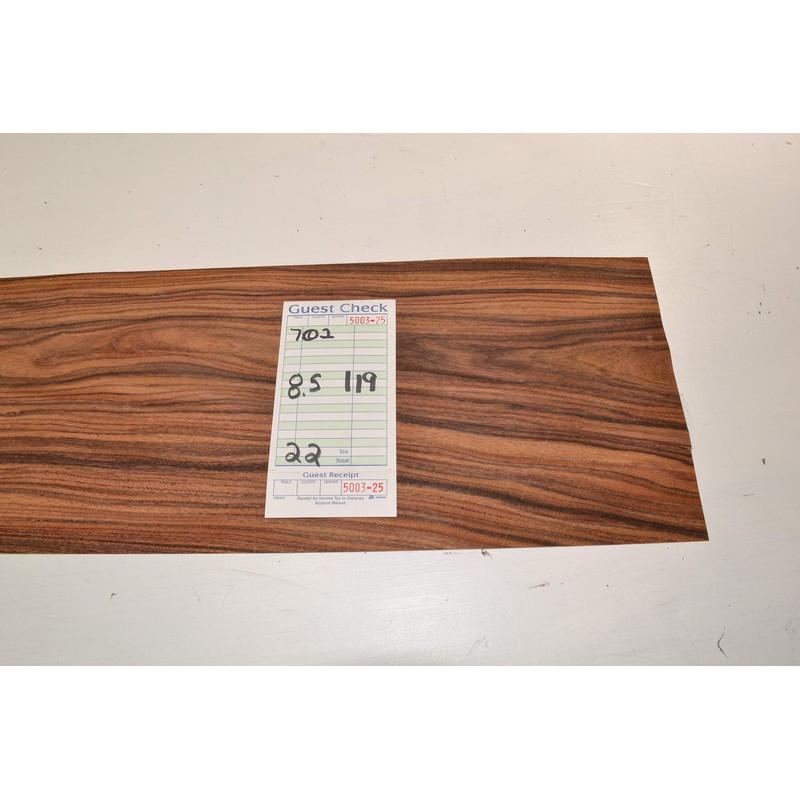 Santos Rosewood Raw Wood Veneer Sheets 8.5 x 118 inches