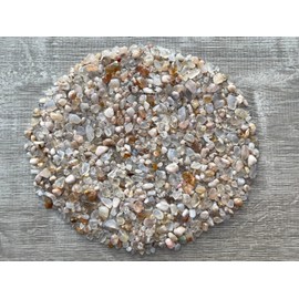 GAF TREASURES 2 oz Lot Natural Cherry Blossom Semi Tumbled Gemstone Chips, Crushed Mini Crystals, Undrilled Crystal Chips (Cherry Blossom)