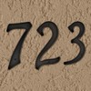 Hy-Ko 4” Classic Black Reflective Plastic House Number, Modern Raised