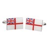 Royal Navy White Ensign Flag Shirt Cufflinks in Onyx Art
