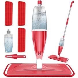 Spray Wet Mops for Hardwood Floor Cleaning: EXEGO Microfiber Dry Dust with 3 Washable Pads for Swiffer PowerMop - Flat Floor Mops with Sprayer for Wood Laminate Ceramic Tiles
