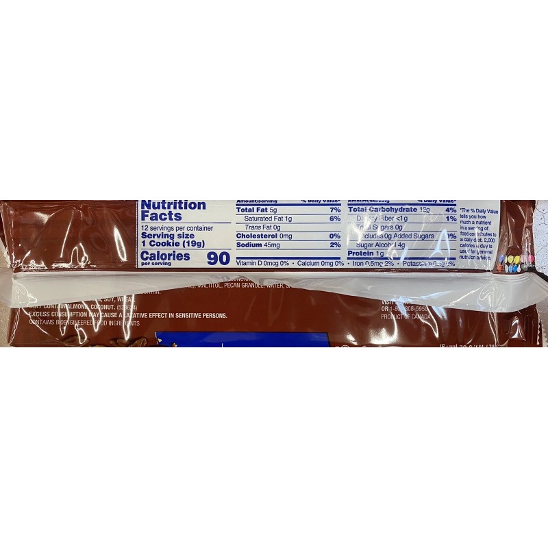 Voortman Bakery ZERO SUGAR PECAN SHORTBREAD Cookies 8 Oz Pack