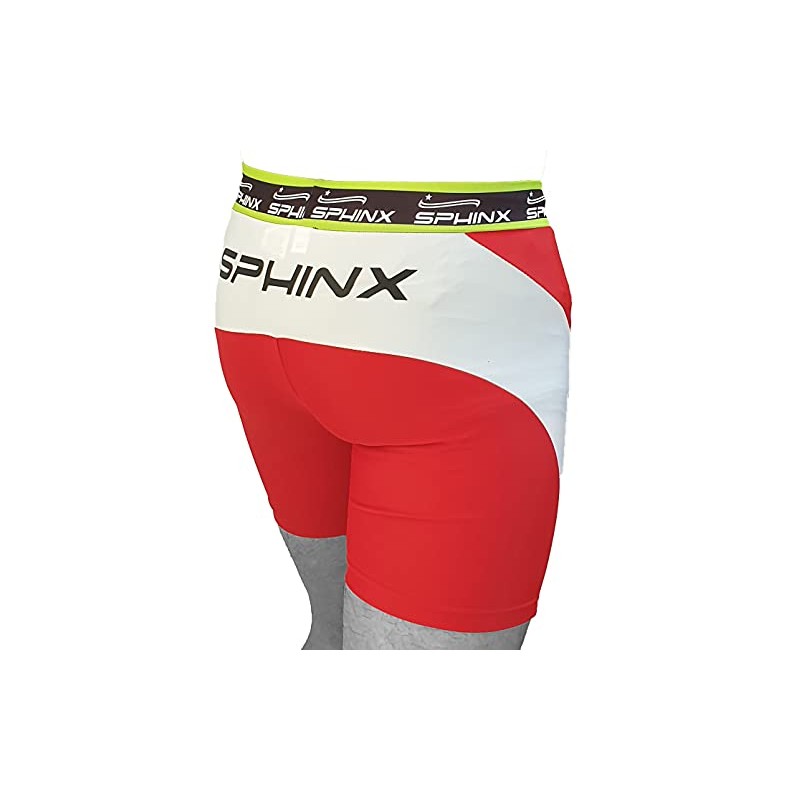 SPHINX Compression Short Lycra Short (L, Red) Shorts, Unisex-Adult