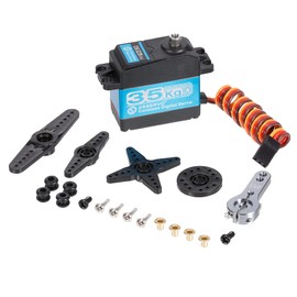 KingVal Replacement 35KG Metal Gear Large Torque Coreless Digital Servo with 25T Servo Arm Screw Kits Compatible with 1/8 1/10 1/12 RC Car (Control Angle 180 Degree)