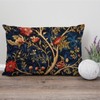 MISSUYSA Chinoiserie Pillow Cover Navy Blue Floral Botanical Lumbar Support
