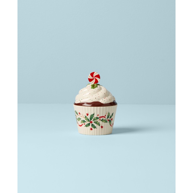 Lenox 886642 - Plato de dulces para cupcakes, diseño navideño
