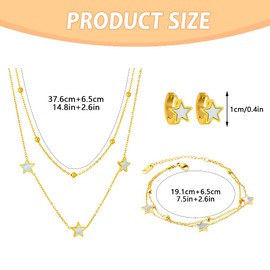 FDEETY Women's Jewellery Set Vintage Simple Fashion Matching Necklace Earrings Bracelet or Anklet Suitable for Daily Party Gift Choice, Titanium, No Gemstone