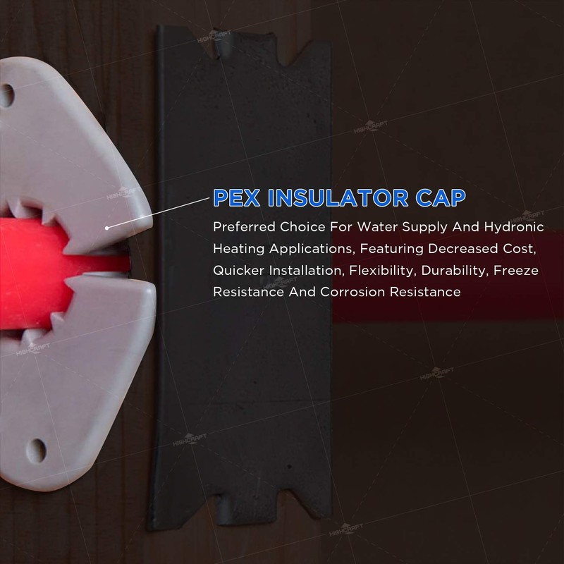Highcraft PXINS012-10 1/2 in. PEX Insulator Cap, Isolates Pipe from