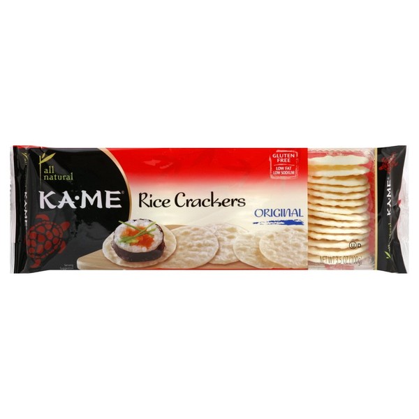 Kame Plain Rice Crunch Cracker, 3.5 Ounce - 12 per case.12