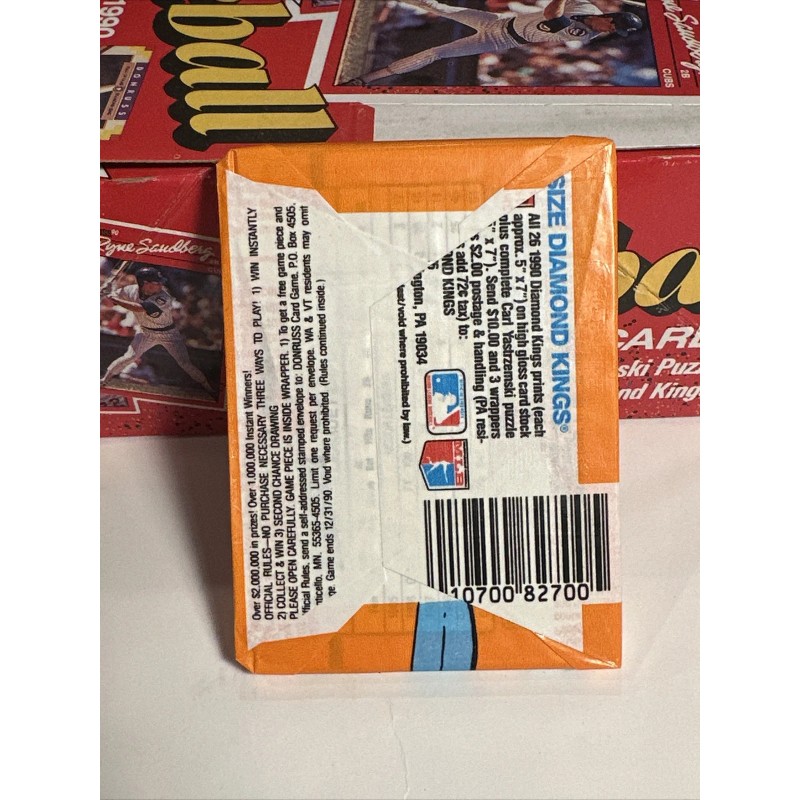 1990 Donruss Sealed Pack Baseball Trading Card Wax Pack