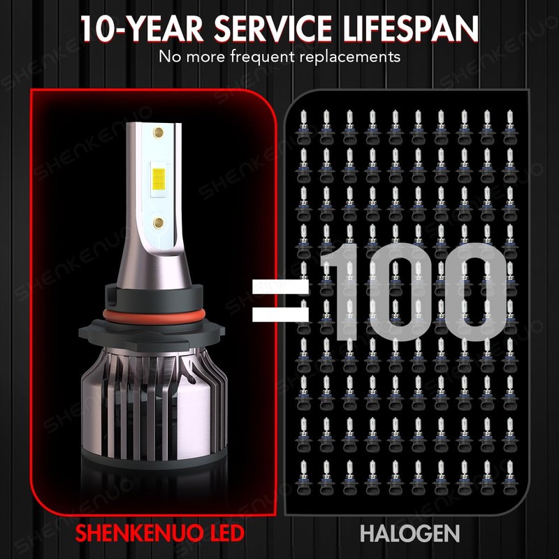 HOEDUI Headlight Bulbs Fit For 2003-2006 Chevy Silverado 1500 2500HD