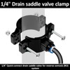 Drain Saddle Valve with 1/4" Quick Connect Plastic Water Filters,