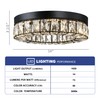 Crystal LED Flush Mount Ceiling Light Fixtures Modern Black LED