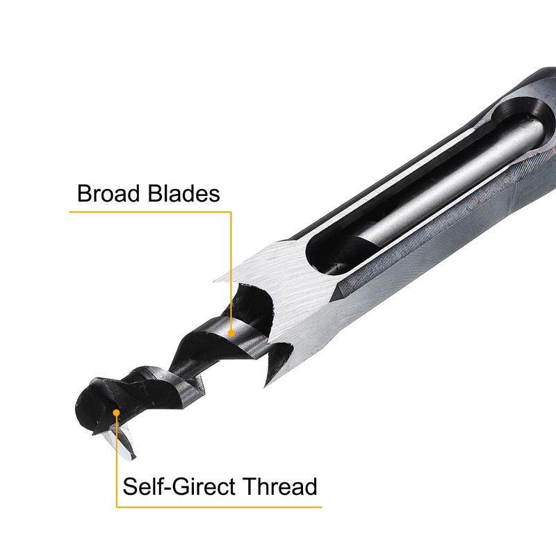 uxcell Square Hole Drill Bit 19mm(3/4") High Speed Steel Hollow