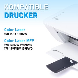 Tinnee 700 Pages 117A Toner Compatible with HP 117A Toner Compatible with HP 117A W2072A Yellow Toner HP Colour Laser MFP 179fwg for HP MFP 179fwg 179fnw 179 MFP 178nw 178nwg 178 Color Laser 150a