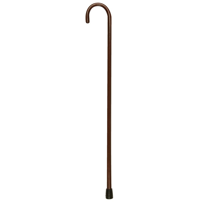 PCP Solid Ash Wood Cane, Round Handle, Crook Style, Walking