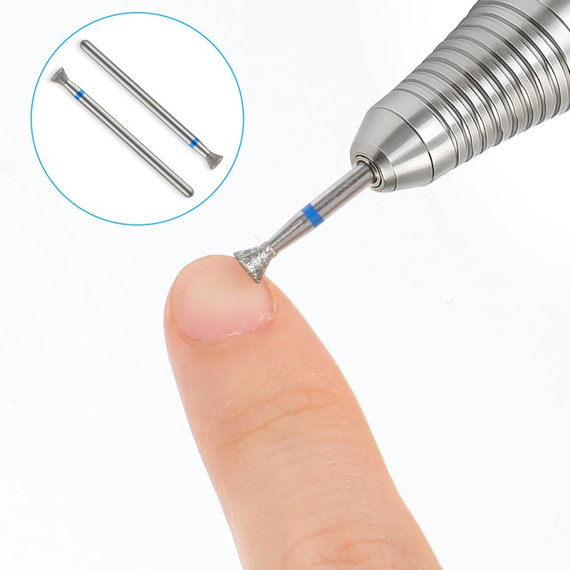2Pcs Nail Drill Bits, Carbide Drill Bits Remover Cuticle Bit