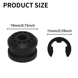 SamWinGear 2PCS Shift Linkage Bushings with 2 E-clips Transfer Case Shifter Control Lever Bushing Grommet Kit Replacement for Dodge Ram 1500 2500 3500 4x4 2002-2010 Replace 68078974AA 68078975AA