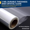 PerkHomy Folio Clear Cellophane Wrap Roll 32" x 50' Folded