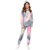 Arshiner Girl's 2 Piece Tie-dye Pullover Hooded Sweatshirt Set Sweatsuits