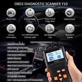 CARXtruck Y10 OBD2 - Lector de códigos universal OBD-II para lectura y borrar códigos de avería