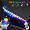 TEKSHINNY Headlight LED Strip, 2Pcs 24 Inches Flexible Dual Color